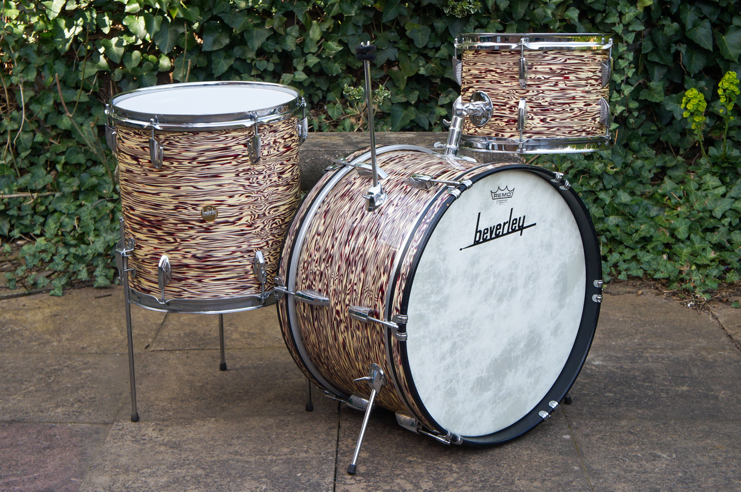 Vintage-1960s-Beverley-Drum-Kit-Oyster-Wine-2