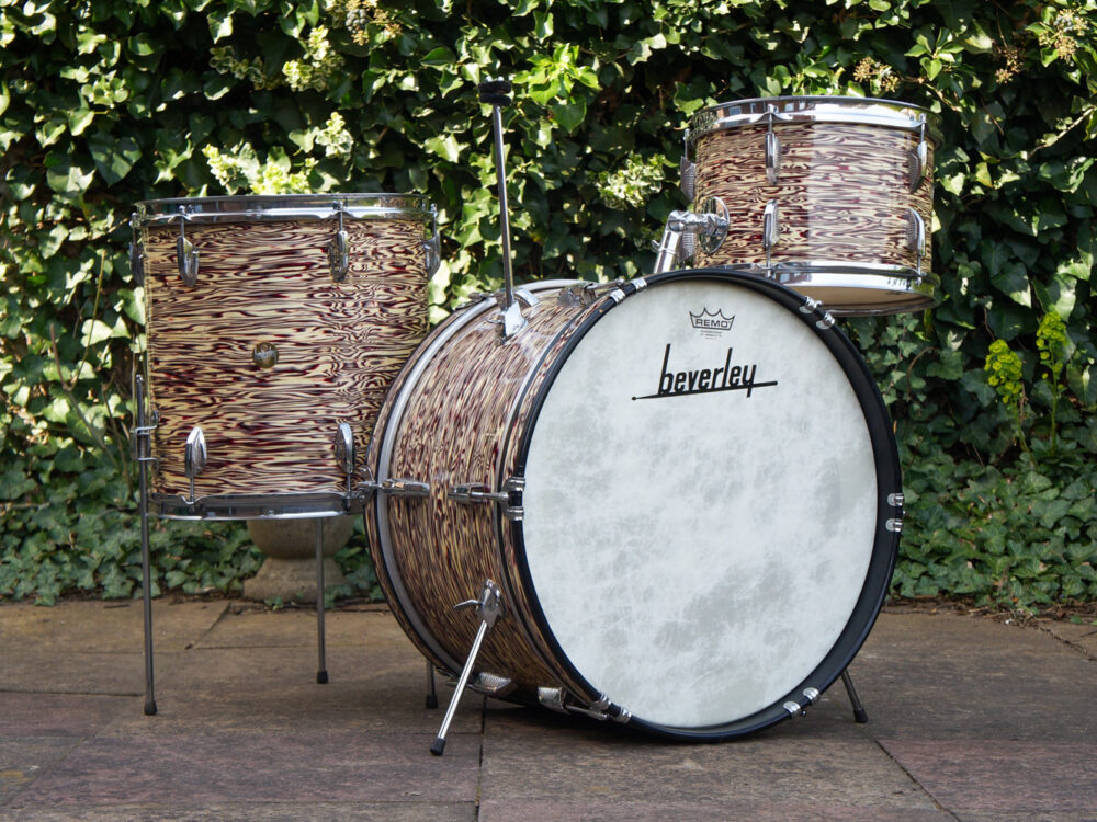 Vintage 1960s Beverley Drum Kit in Oyster Wine